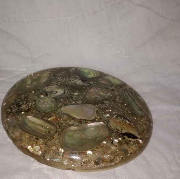 Trivet Hot Plate Shells Pacific Ocean Hyler Enterprises California Mid Century - Picture 11 of 12